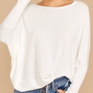 Red Dress Take The Long Road White Top.